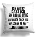 22Feels® Lustiges Kissen mit Spruch, Deko für Zuhause oder das Büro - Geschenkidee (Weiss 40x40cm)-Kissen Weiss 40x40-22Feels