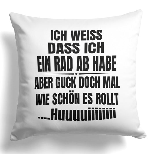 22Feels® Lustiges Kissen mit Spruch, Deko für Zuhause oder das Büro - Geschenkidee (Weiss 40x40cm)-Kissen Weiss 40x40-22Feels