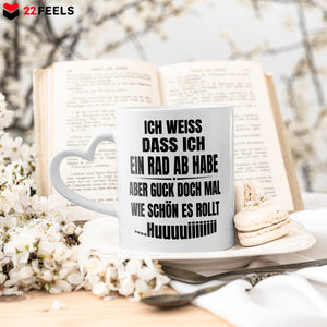 22Feels® Lustige Tasse mit Spruch: - Büro Geschenkidee (Herzhenkel, Weiss, 320ml)-Tasse Weiss Herzhenkel 320ml-22Feels