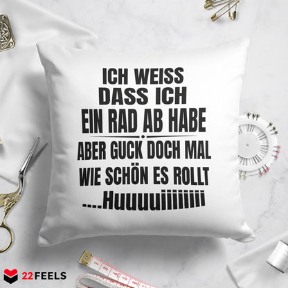 22Feels® Lustiges Kissen mit Spruch, Deko für Zuhause oder das Büro - Geschenkidee (Weiss 40x40cm)-Kissen Weiss 40x40-22Feels