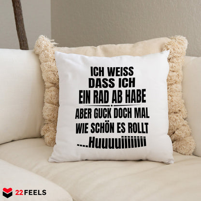 22Feels® Lustiges Kissen mit Spruch, Deko für Zuhause oder das Büro - Geschenkidee (Weiss 40x40cm)-Kissen Weiss 40x40-22Feels