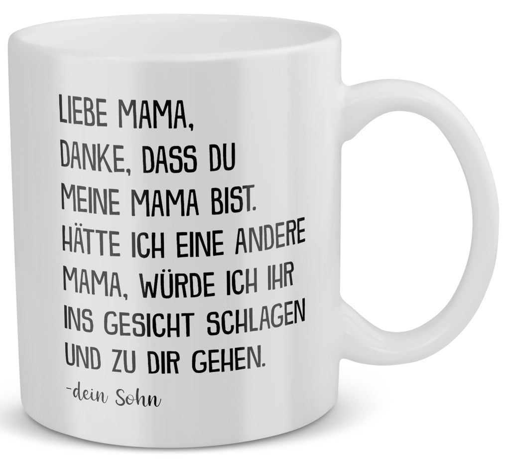 22Feels® Geschenk für Mama von Sohn - Tasse mit Spruch (Weiss, 320ml)-Weisse Tasse 320ml-22Feels