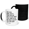 22Feels® Mama Geschenk von Sohn - Zaubertasse mit Spruch: Danke (Matt-Schwarz und Weiss, 320ml)-Farbwechsel Tasse Matt 320ml-22Feels