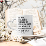 22Feels® Mama Geschenk von Tochter - Tasse mit Spruch (Herzhenkel, Weiss, 320ml)-Tasse Weiss Herzhenkel 320ml-22Feels