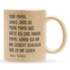 22Feels® Mama Geschenk von Tochter - Glitzertasse mit Spruch: Danke (Gold, 320ml)-Glitzertasse Gold 320ml-22Feels