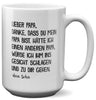 22Feels® Papa Geschenk von Sohn - XL Tasse mit Spruch: Danke (Weiss, 440ml)-Weisse XL Tasse 440ml-22Feels