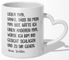 22Feels® Papa Geschenk von Tochter - Tasse mit Spruch (Herzhenkel, Weiss, 320ml)-Tasse Weiss Herzhenkel 320ml-22Feels