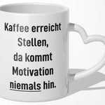 22Feels® Lustige Tasse mit Spruch: - Büro Geschenkidee (Herzhenkel, Weiss, 320ml)-Tasse Weiss Herzhenkel 320ml-22Feels