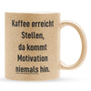 22Feels® Lustige Glitzertasse mit Spruch: Kaffee Motivation - Büro Geschenkidee (Gold, 320ml)-Glitzertasse Gold 320ml-22Feels