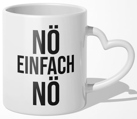 22Feels® Lustige Tasse mit Spruch: - Büro Geschenkidee (Herzhenkel, Weiss, 320ml)-Tasse Weiss Herzhenkel 320ml-22Feels