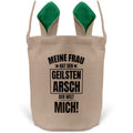 22Feels® Ehemann Osterkorb mit Henkel Ostergeschenk Tragetasche Ostern Deko Osternest Körbchen Hasenohren (Beige/Grün)-Ostern Tragetasche-22Feels