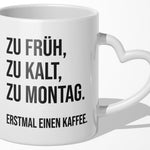 22Feels® Lustige Tasse mit Spruch: - Büro Geschenkidee (Herzhenkel, Weiss, 320ml)-Tasse Weiss Herzhenkel 320ml-22Feels