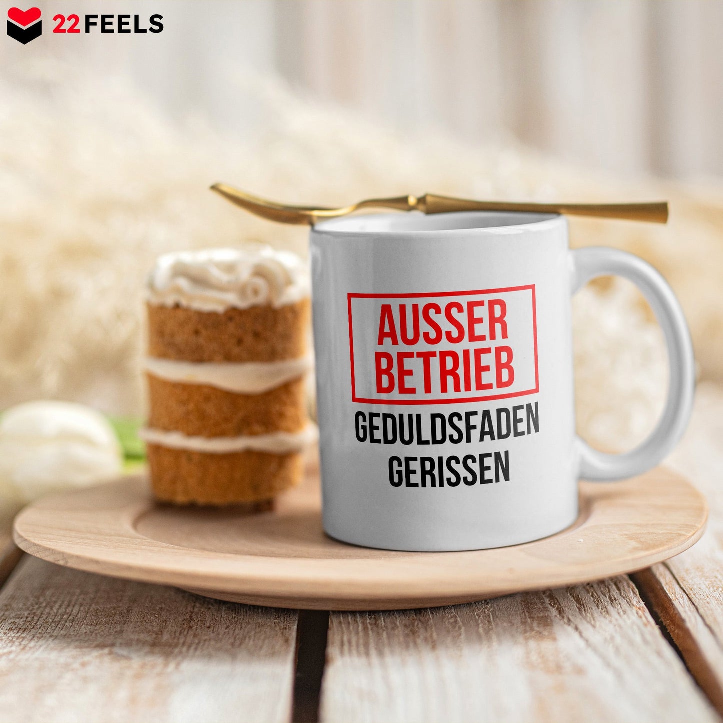22Feels® Lustige Tasse mit Spruch: - Büro Geschenkidee (Weiss, 320ml)-Weisse Tasse 320ml-22Feels