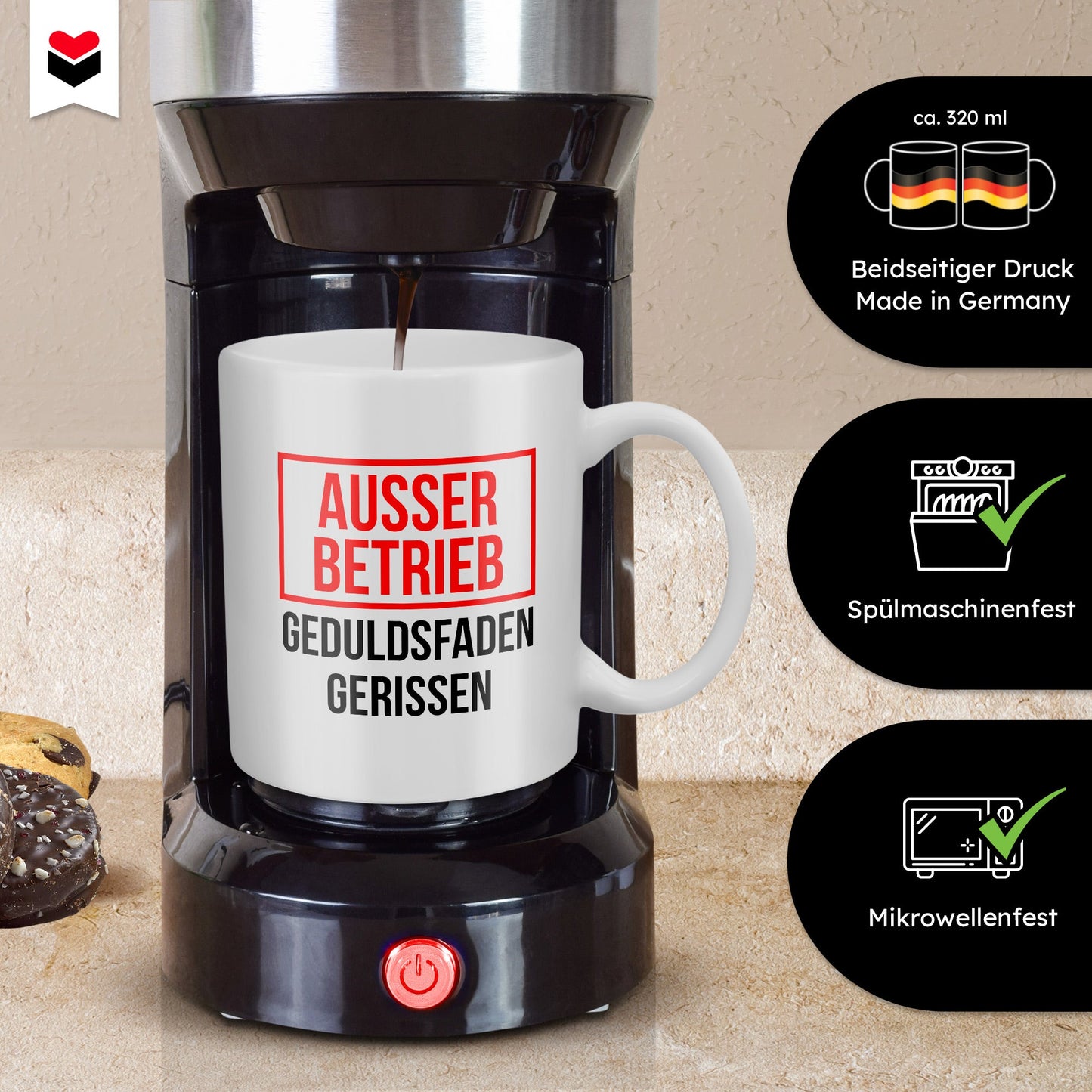 22Feels® Lustige Tasse mit Spruch: - Büro Geschenkidee (Weiss, 320ml)-Weisse Tasse 320ml-22Feels