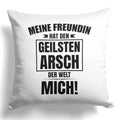 22Feels® Freund Geschenk zum Jahrestag, Valentinstag etc. - Kissen mit Spruch: Geilster A-sch (Weiss 40x40cm)-Kissen Weiss 40x40-22Feels