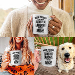 22Feels® Geschenk für Freundinnen - Tasse mit Spruch: Geilster Arsch (Weiss, 320ml)-Weisse Tasse 320ml-22Feels