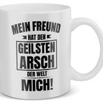 22Feels® Geschenk für Freundinnen - Tasse mit Spruch: Geilster Arsch (Weiss, 320ml)-Weisse Tasse 320ml-22Feels