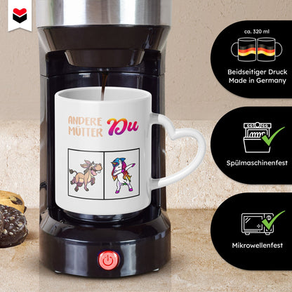 22Feels® Geschenk für Mamas - Tasse mit Spruch (Herzhenkel, Weiss, 320ml)-Tasse Weiss Herzhenkel 320ml-22Feels