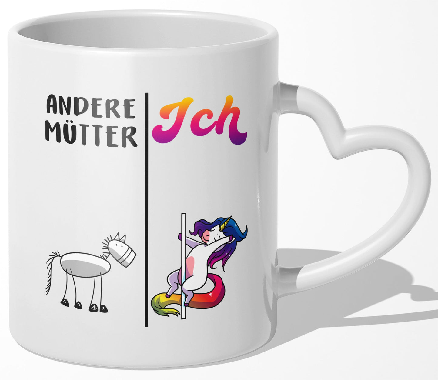 22Feels® Geschenk für Mamas - Tasse mit Spruch (Herzhenkel, Weiss, 320ml)-Tasse Weiss Herzhenkel 320ml-22Feels