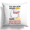 22Feels® Mama Geschenk - Kissen mit Spruch: Keine Bär, sondern Llama (Weiss 40x40cm)-Kissen Weiss 40x40-22Feels