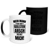 22Feels® Ehefrau Geschenk zum Hochzeitstag, Valentinstag etc. - Zaubertasse mit Spruch: Geilster A*sch (Matt-Schwarz und Weiss, 320ml)-Farbwechsel Tasse Matt 320ml-22Feels