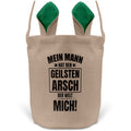 22Feels® Ehefrau Osterkorb mit Henkel Ostergeschenk Tragetasche Ostern Deko Osternest Körbchen Hasenohren (Beige/Grün)-Ostern Tragetasche-22Feels