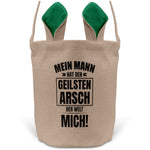22Feels® Ehefrau Osterkorb mit Henkel Ostergeschenk Tragetasche Ostern Deko Osternest Körbchen Hasenohren (Beige/Grün)-Ostern Tragetasche-22Feels