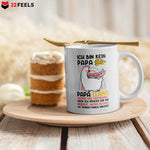 22Feels® Geschenk für Väter - Tasse mit Spruch: Kein Papa Bär, sondern Papa Llama (Weiss, 320ml)-Weisse Tasse 320ml-22Feels