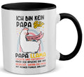 22Feels® Papa Geschenk - Tasse mit Spruch: Kein Bär sondern Llama (Weiss-Schwarz, 320ml)-TwoTone Tasse Weiss-Schwarz 320ml-22Feels