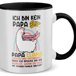 22Feels® Papa Geschenk - Tasse mit Spruch: Kein Bär sondern Llama (Weiss-Schwarz, 320ml)-TwoTone Tasse Weiss-Schwarz 320ml-22Feels