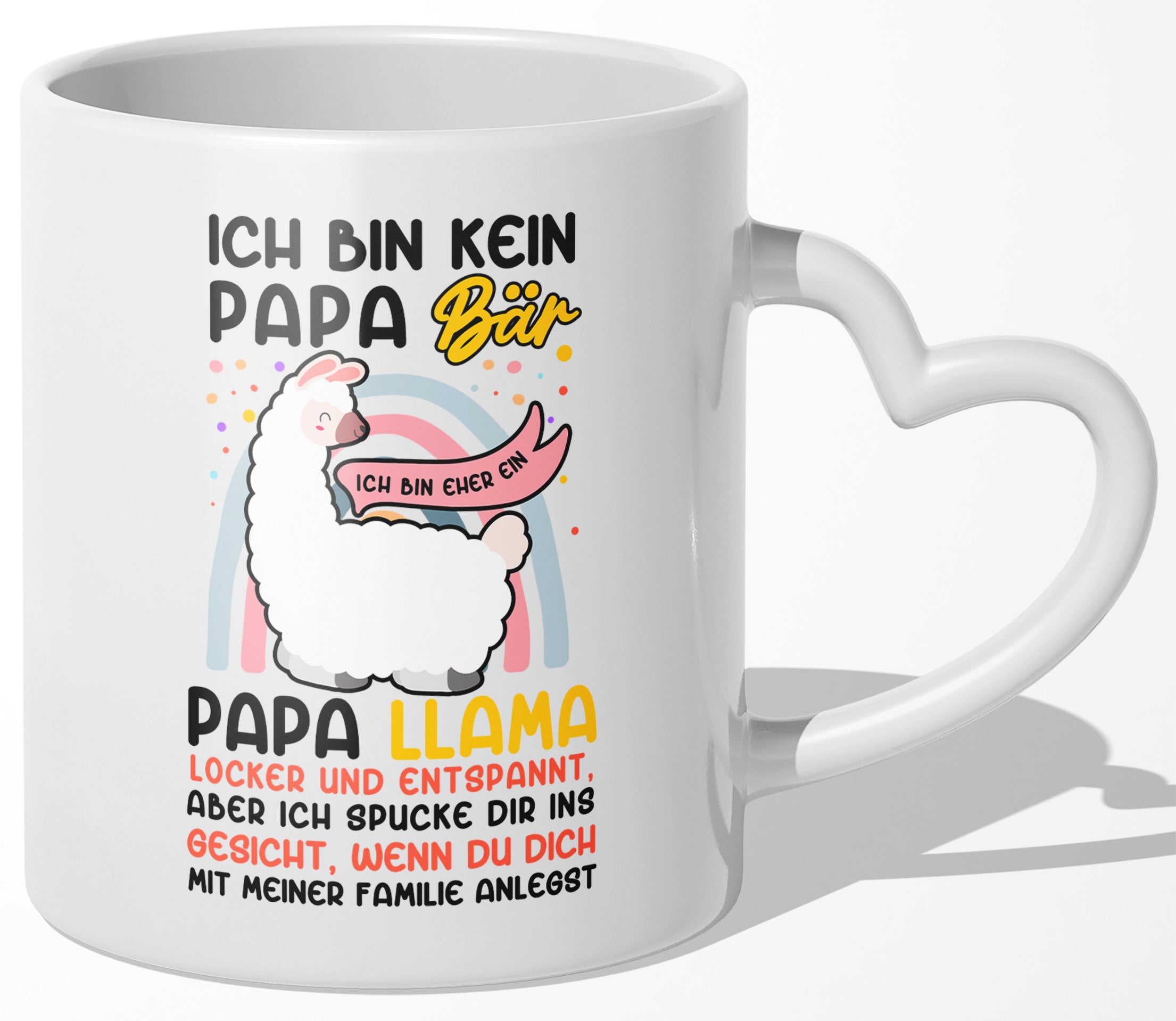 22Feels® Geschenk für Papas - Tasse mit Spruch (Herzhenkel, Weiss, 320ml)-Tasse Weiss Herzhenkel 320ml-22Feels