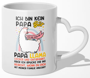22Feels® Geschenk für Papas - Tasse mit Spruch (Herzhenkel, Weiss, 320ml)-Tasse Weiss Herzhenkel 320ml-22Feels