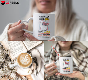 22Feels® Geschenk für Papas - Tasse mit Spruch (Herzhenkel, Weiss, 320ml)-Tasse Weiss Herzhenkel 320ml-22Feels