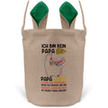 22Feels® Papa Osterkorb Vater mit Henkel Ostergeschenk Tragetasche Ostern Deko Osternest Körbchen Hasenohren (Beige/Grün)-Ostern Tragetasche-22Feels