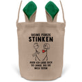 22Feels® Männer Ehemann Freund Ostern Osterkorb mit Henkel Ostergeschenk Tragetasche Ostern Deko Osternest Körbchen Hasenohren (Beige/Grün)-Ostern Tragetasche-22Feels