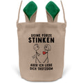 22Feels® Männer Ehemann Freund Ostern Osterkorb mit Henkel Ostergeschenk Tragetasche Ostern Deko Osternest Körbchen Hasenohren (Beige/Grün)-Ostern Tragetasche-22Feels