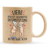 22Feels® Paar Geschenk zum Jahrestag, Hochzeitstag, Valentinstag etc. - Glitzertasse mit Spruch: Liebe bedeutet (Gold, 320ml)-Glitzertasse Gold 320ml-22Feels