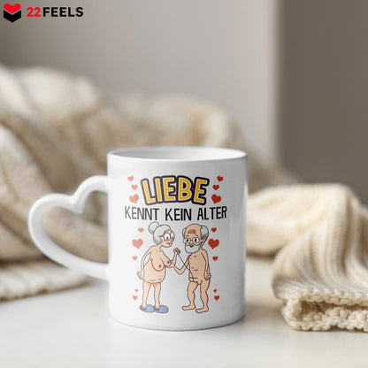 22Feels® Paar Geschenk zum Jahrestag, Hochzeitstag, Valentinstag etc. - Tasse mit Spruch (Herzhenkel, Weiss, 320ml)-Tasse Weiss Herzhenkel 320ml-22Feels