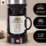 22Feels® Paar Geschenk zum Jahrestag, Hochzeitstag, Valentinstag etc. - Tasse mit Spruch: Liebe kennt kein Alter (Weiss-Schwarz, 320ml)-TwoTone Tasse Weiss-Schwarz 320ml-22Feels