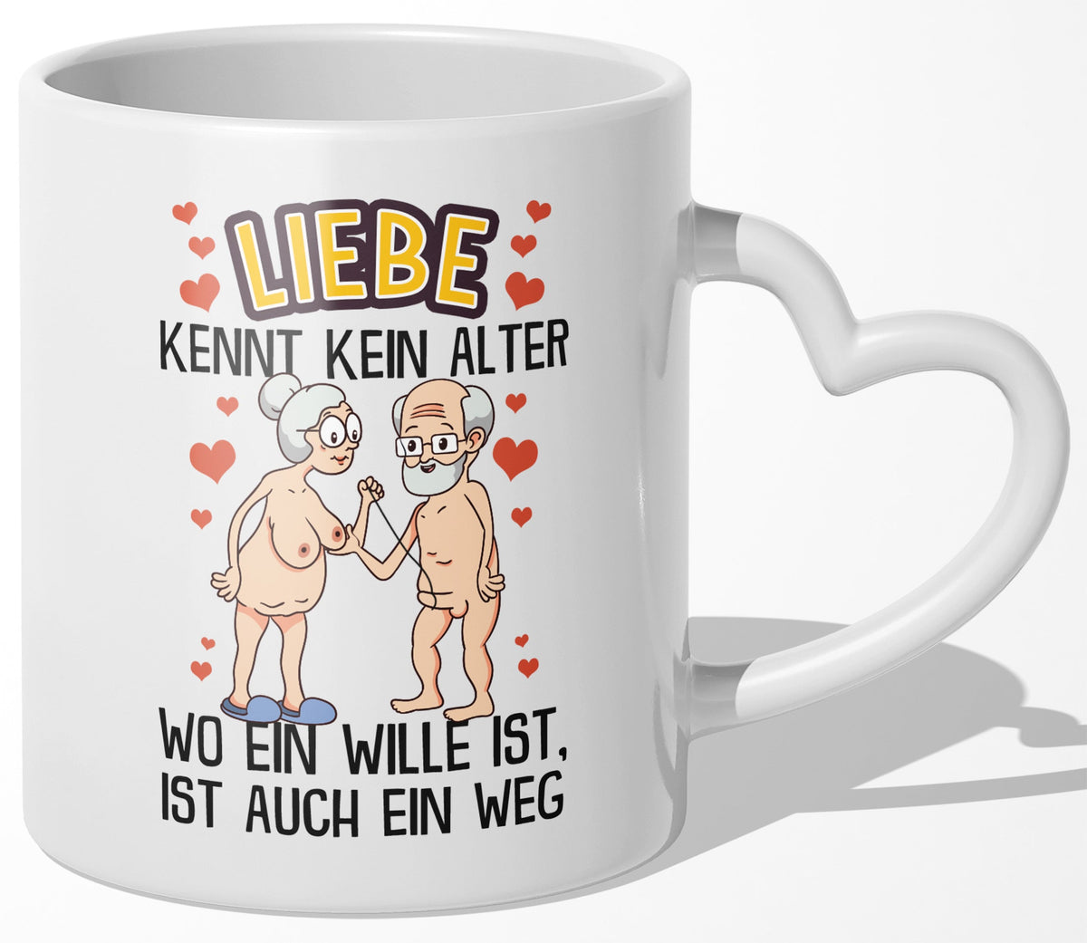 22Feels® Paar Geschenk zum Jahrestag, Hochzeitstag, Valentinstag etc. - Tasse mit Spruch (Herzhenkel, Weiss, 320ml)-Tasse Weiss Herzhenkel 325ml-22Feels