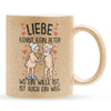 22Feels® Paar Geschenk zum Jahrestag, Hochzeitstag, Valentinstag etc. - Glitzertasse mit Spruch: Liebe kennt kein Alter (Gold, 320ml)-Glitzertasse Gold 320ml-22Feels