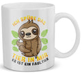 22Feels® Tasse mit Faultier Tiermotiv - Büro Geschenkidee - Spruch: Ich Spüre Das Tier In Mir (Weiss, 320ml)-Weisse Tasse 320ml-22Feels