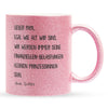 22Feels® Papa Geschenk von Töchtern - Glitzertasse mit Spruch: Egal Wie Alt 'Prinzessinnen' (Pink, 320ml)-Glitzertasse Pink 320ml-22Feels