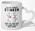 22Feels® Lesbische Frau Geschenk zum Jahrestag, Hochzeitstag, Valentinstag etc. - Tasse mit Spruch (Herzhenkel, Weiss, 320ml)-Tasse Weiss Herzhenkel 320ml-22Feels