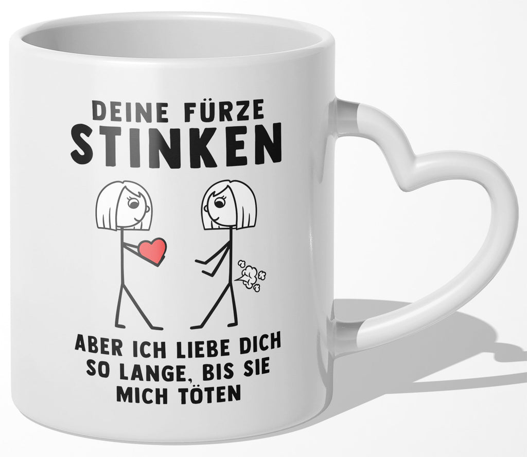 22Feels® Lesbische Frau Geschenk zum Jahrestag, Hochzeitstag, Valentinstag etc. - Tasse mit Spruch (Herzhenkel, Weiss, 320ml)-Tasse Weiss Herzhenkel 320ml-22Feels