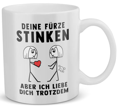22Feels® Geschenk für lesbische Frauen - Tasse mit Spruch (Weiss, 320ml)-Weisse Tasse 320ml-22Feels