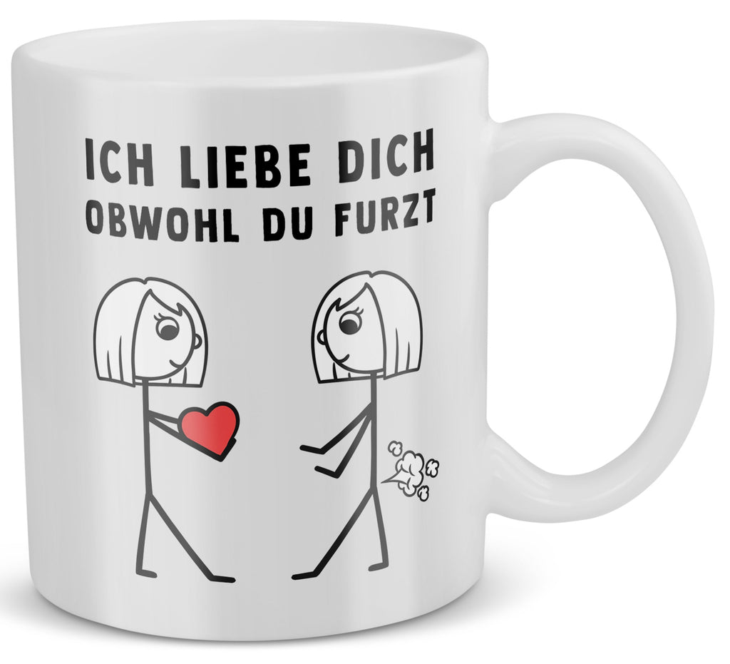 22Feels® Geschenk für lesbische Frauen - Tasse mit Spruch (Weiss, 320ml)-Weisse Tasse 320ml-22Feels