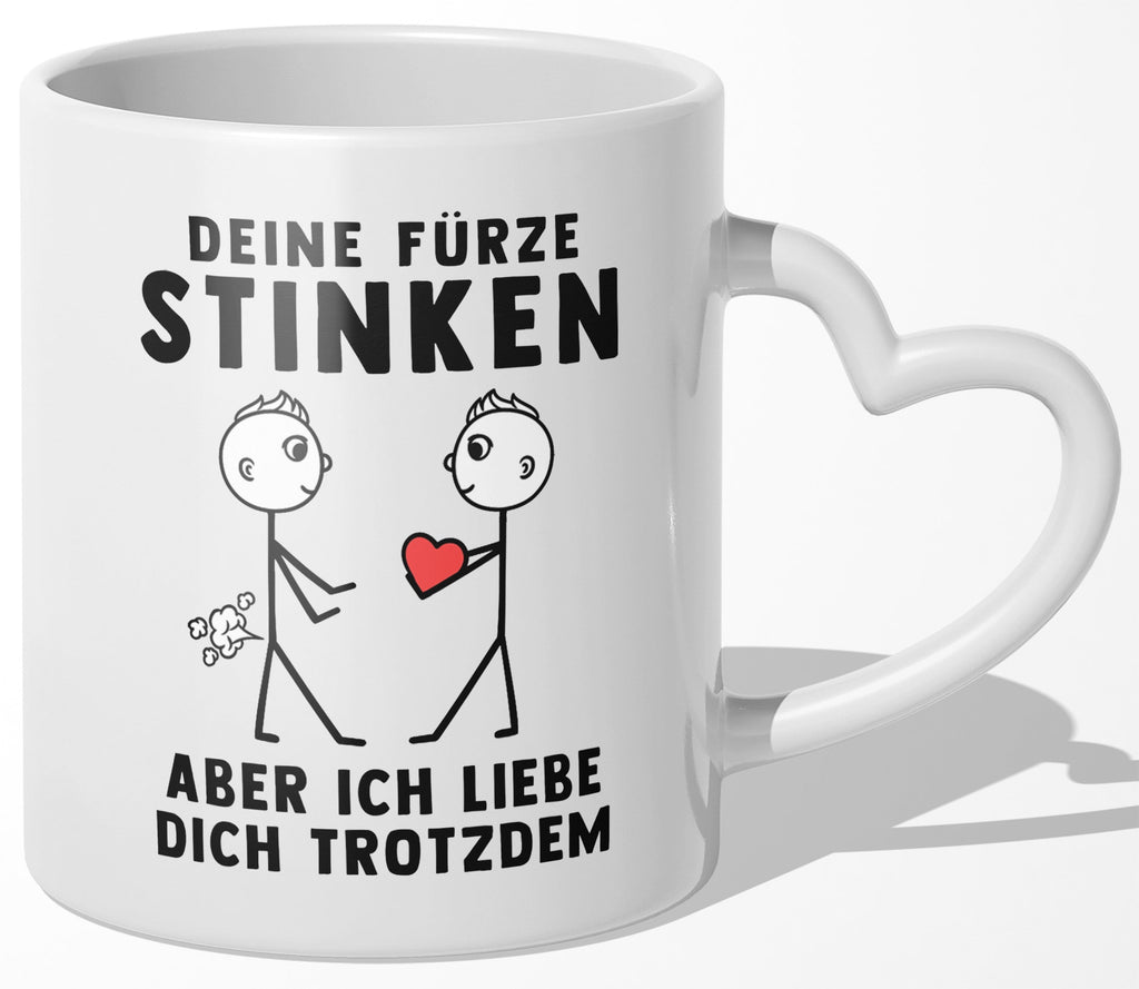 22Feels® Schwuler Mann Geschenk zum Jahrestag, Hochzeitstag, Valentinstag etc. - Tasse mit Spruch (Herzhenkel, Weiss, 320ml)-Tasse Weiss Herzhenkel 320ml-22Feels