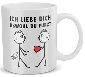 22Feels® Geschenk für schwule Männer - Tasse mit Spruch (Weiss, 320ml)-Weisse Tasse 320ml-22Feels