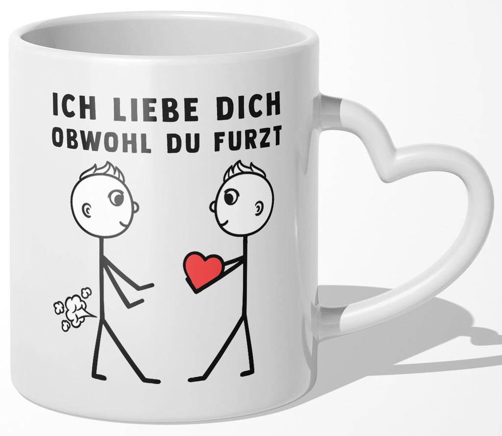 22Feels® Schwuler Mann Geschenk zum Jahrestag, Hochzeitstag, Valentinstag etc. - Tasse mit Spruch (Herzhenkel, Weiss, 320ml)-Tasse Weiss Herzhenkel 320ml-22Feels